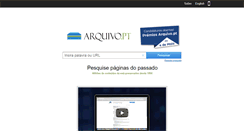Desktop Screenshot of beta.arquivo.pt